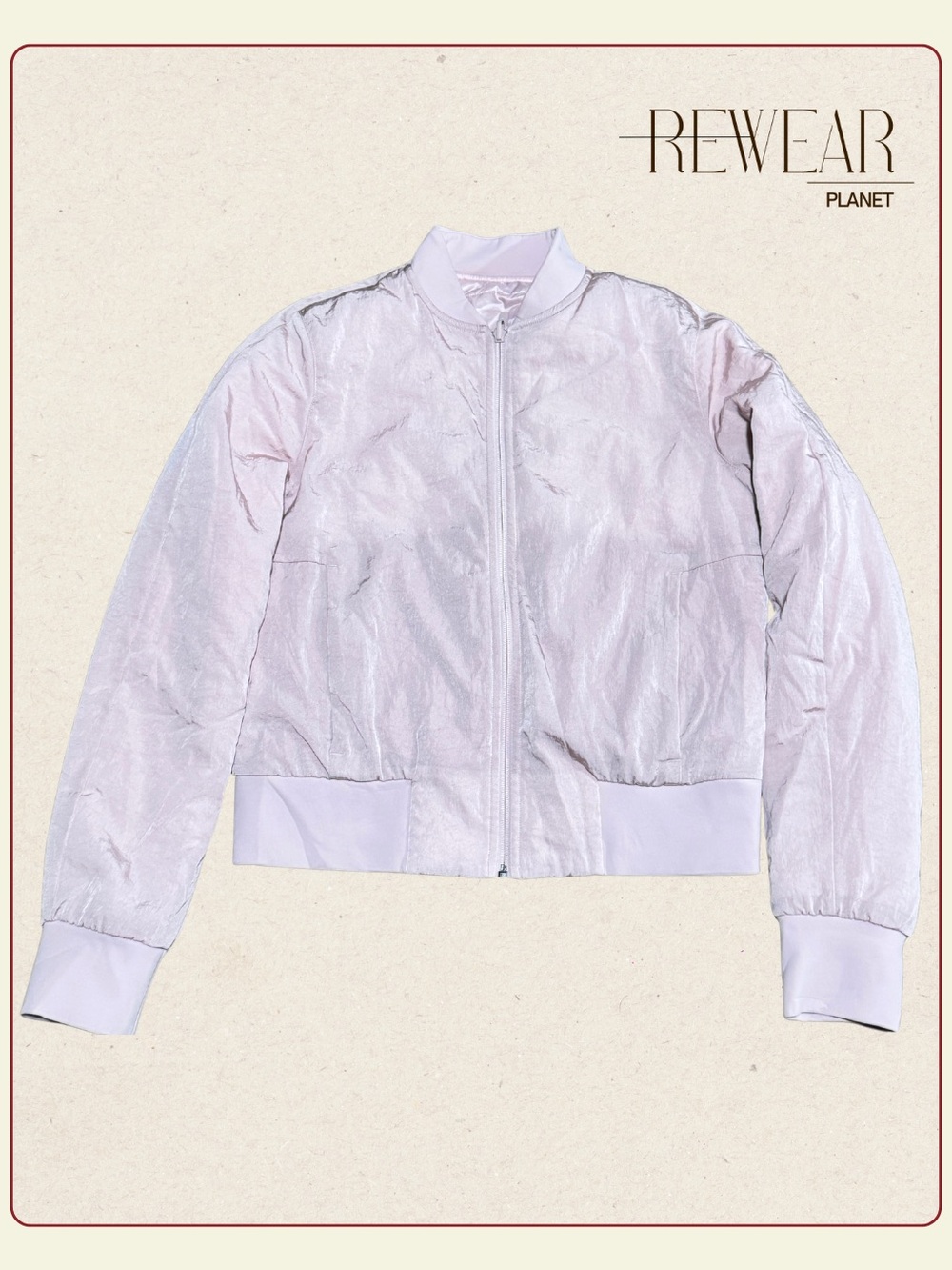 Lululemon Reversible Women’s Bomber Jacket Light Pink Size 6 NWOT